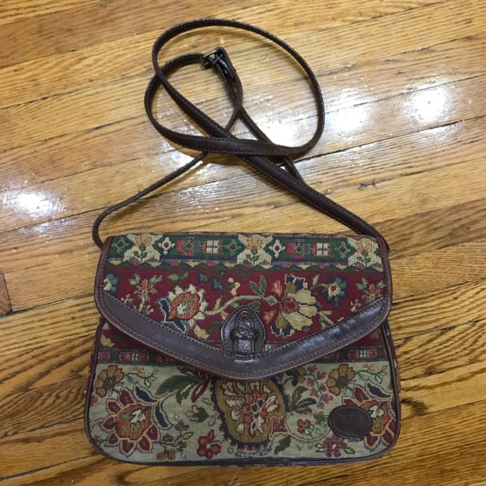Vintage Liz Claiborne carpet bag